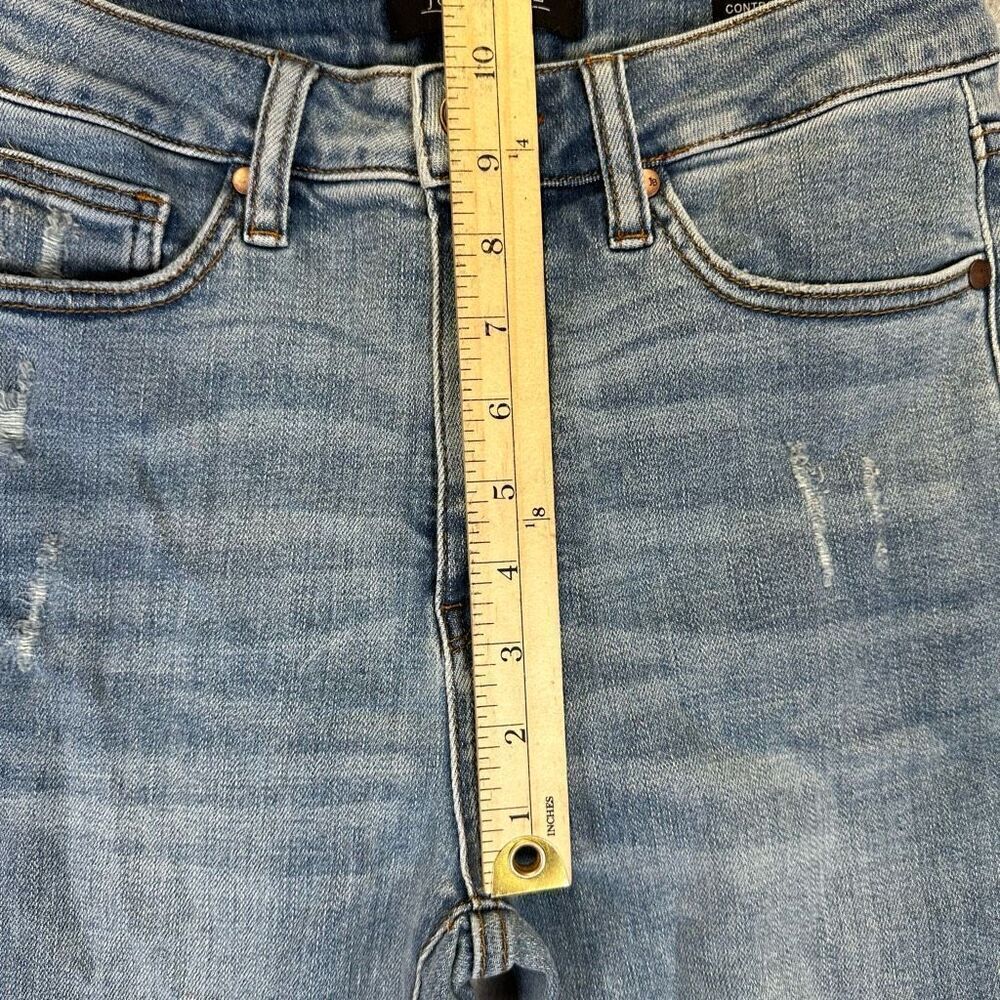 Judy Blue Women’s Size 27 Control Top Skinny Jeans Medium Wash Denim Distressed - Picture 9 of 11